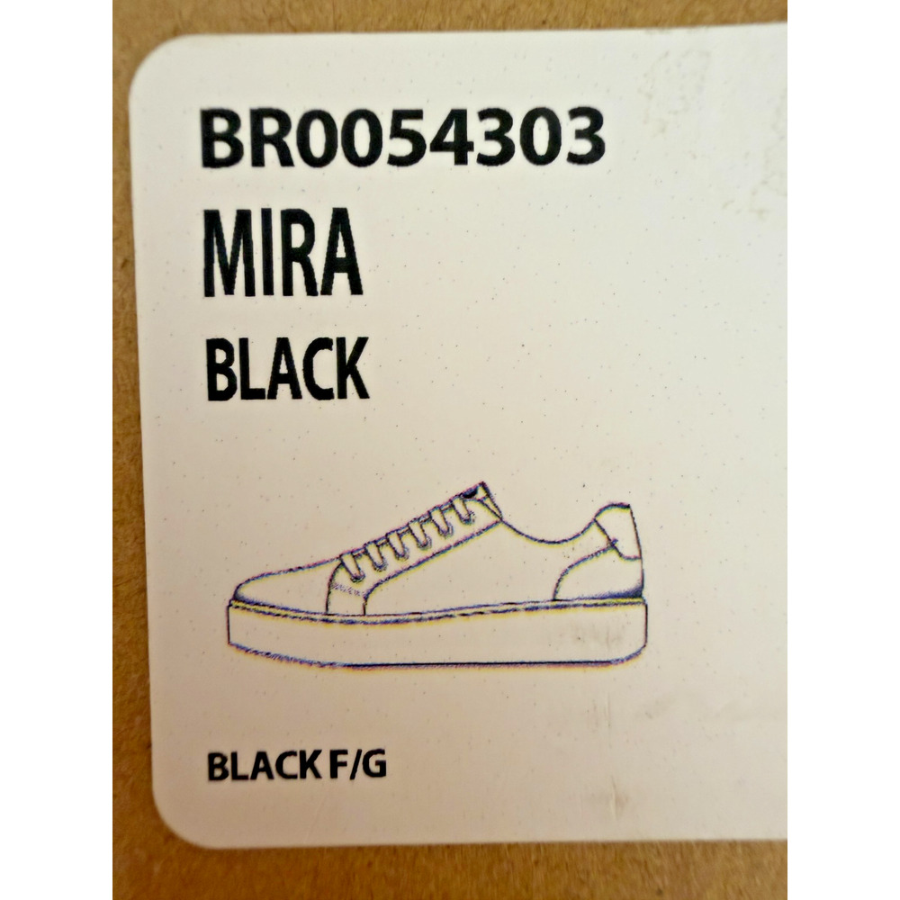 NEW In Box Born Mira BLACK Leather Sneaker US Womens 7 Comfort Tennis Shoe - Picture 10 of 10